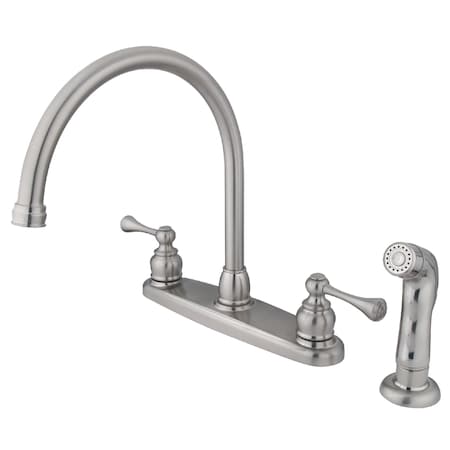 8 Centerset Kitchen Faucet, Brushed Nickel